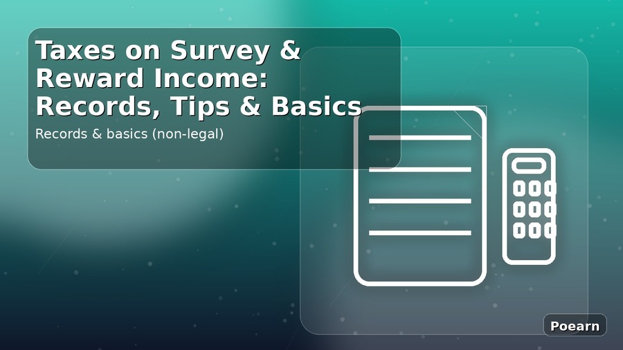 Taxes on Survey & Reward Income: Records, Tips & Basics
